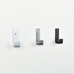 metal wall hooks - silver, pewter & black