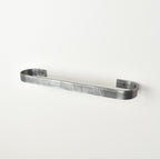 rounded edge pewter metal towel rail for kitchen and bathroom
