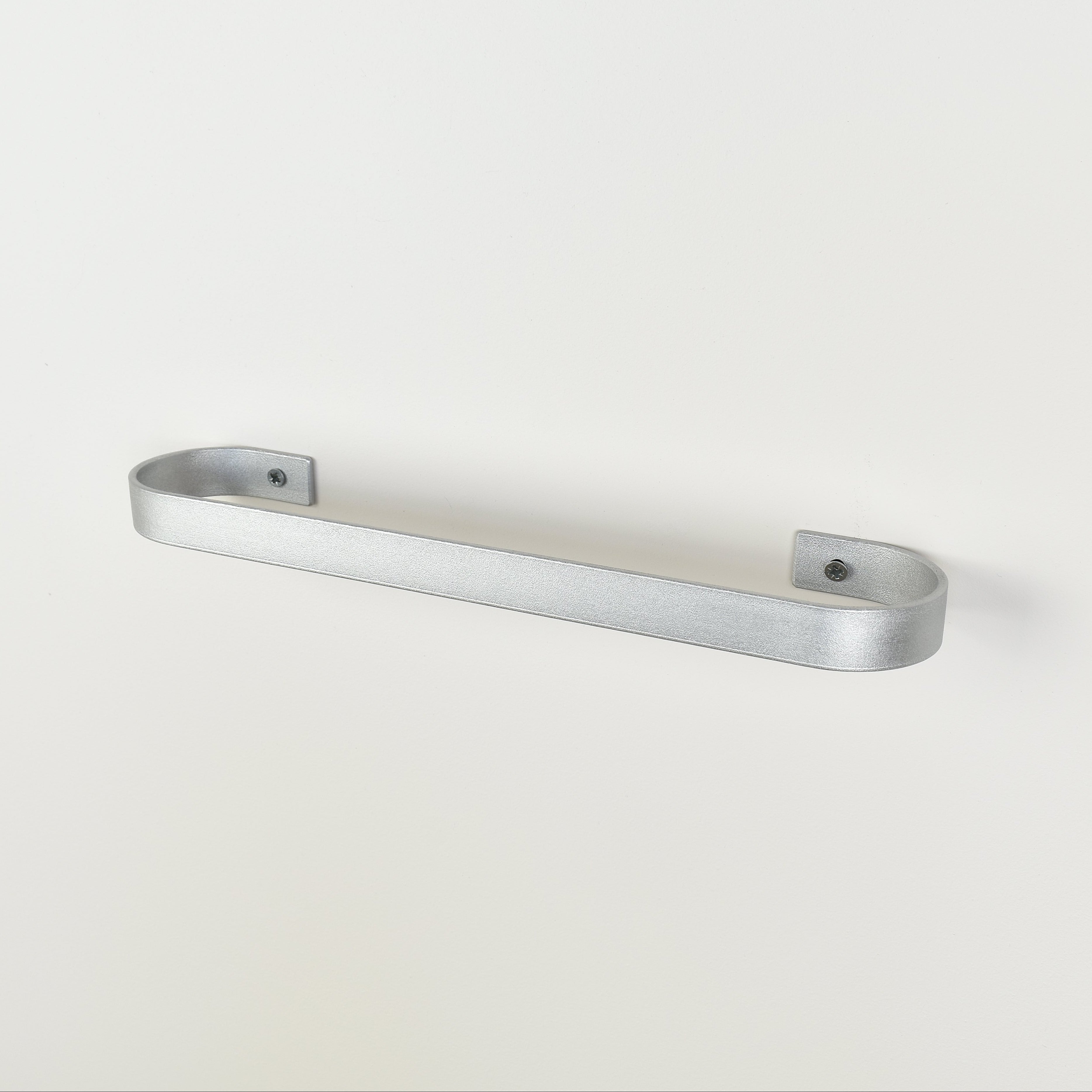 rounded edge silver metal towel rail for kitchen and bathroom