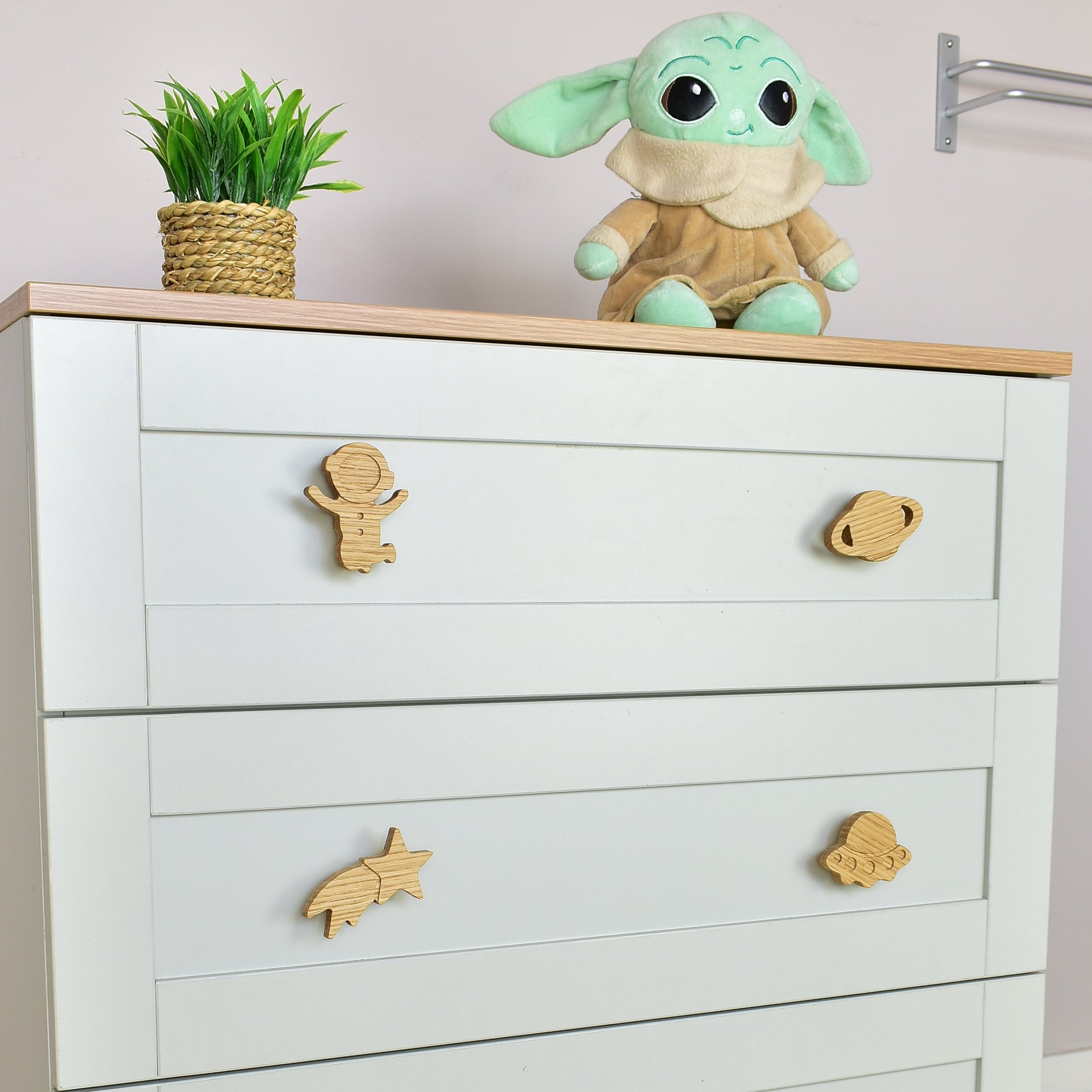 Space Themed Drawer Knobs - Kids Drawer Pull Handles