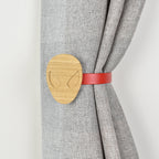 Wooden spiderman shaped curtain tieback
