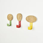Superhero wall hooks for kids - colourful coat hooks