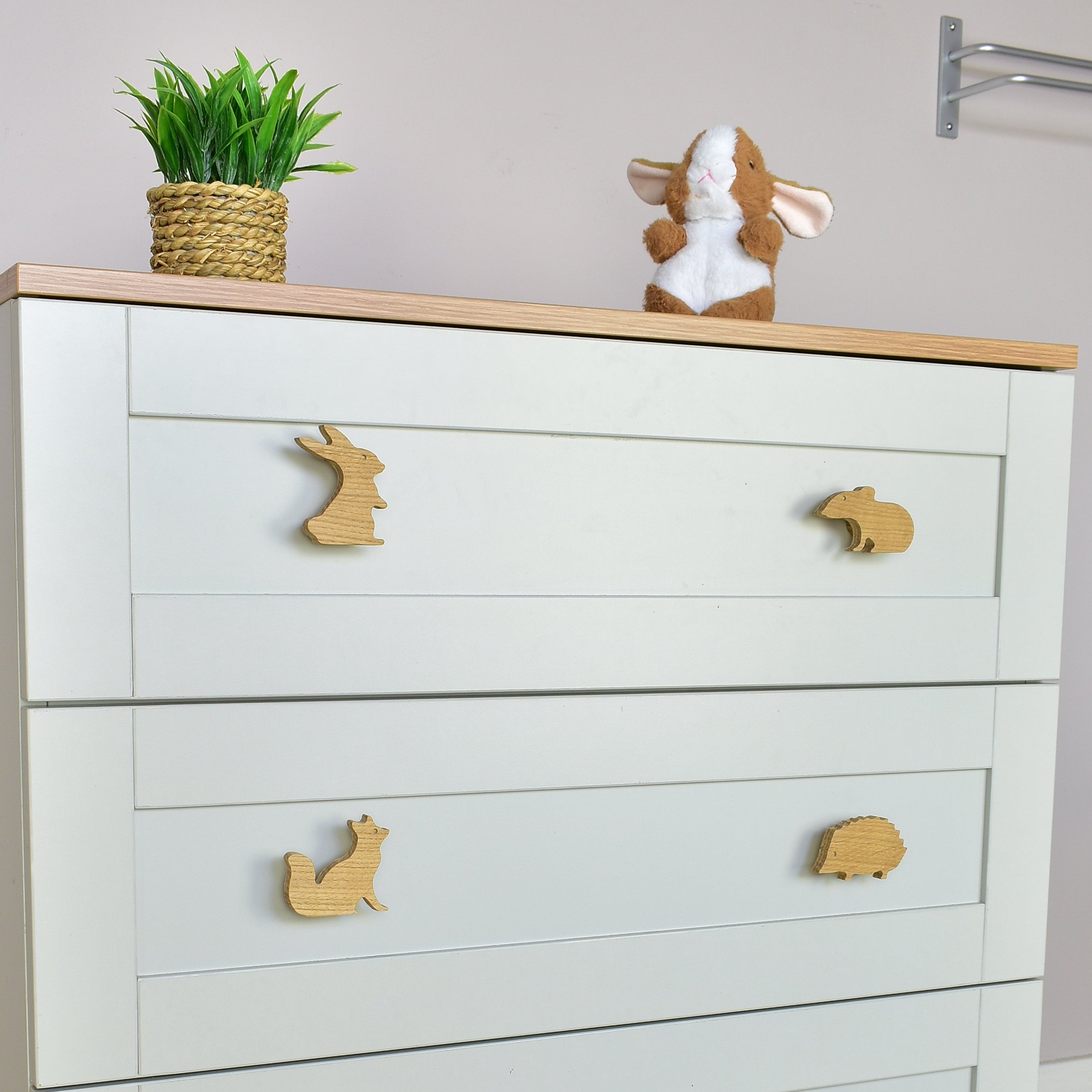 Woodland Animal Drawer Knobs Kids Drawer Pull Handles