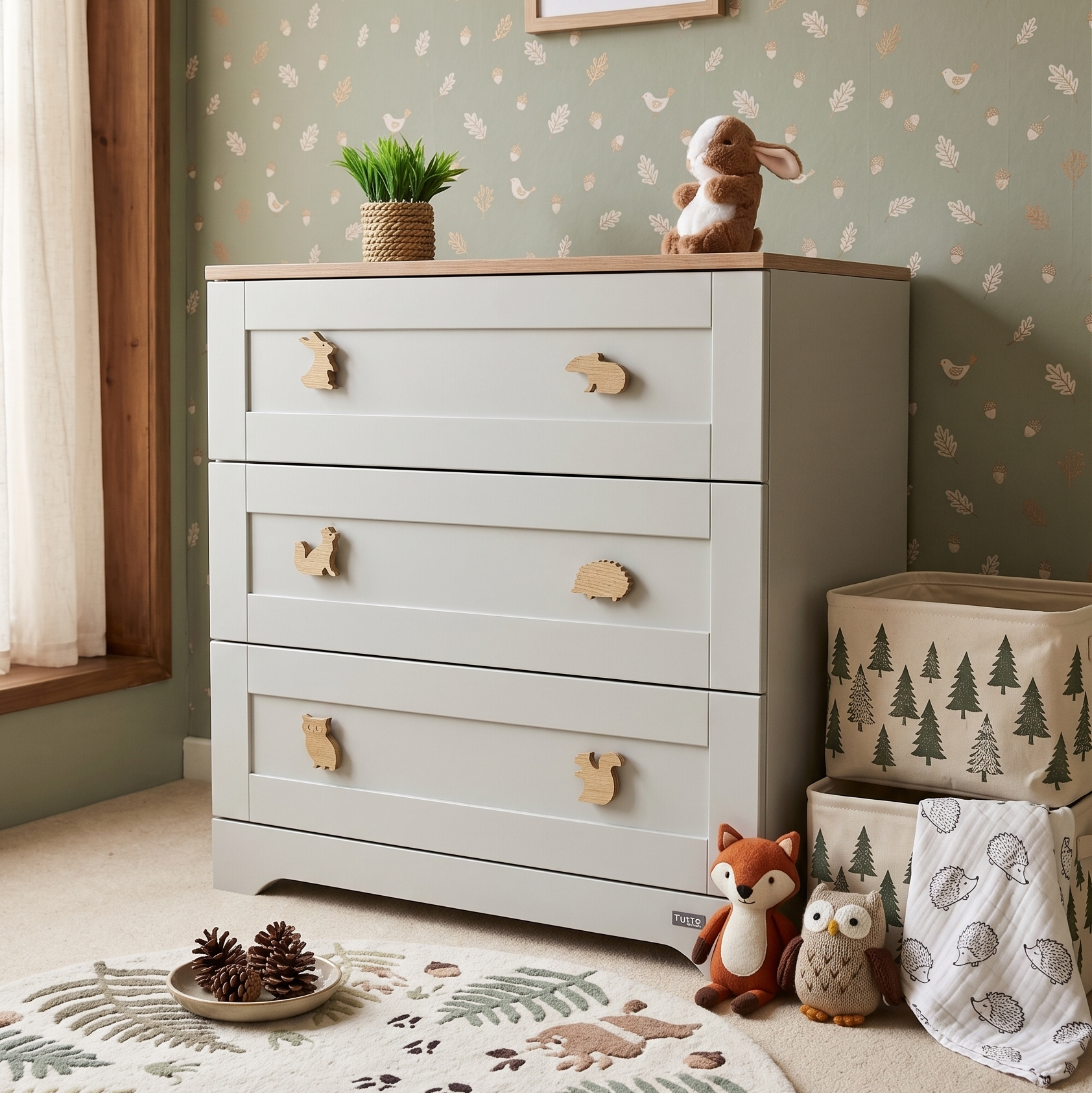 Woodland Animal Drawer Knobs for Kids – Cute Nursery Cabinet Handles & Drawer Pulls